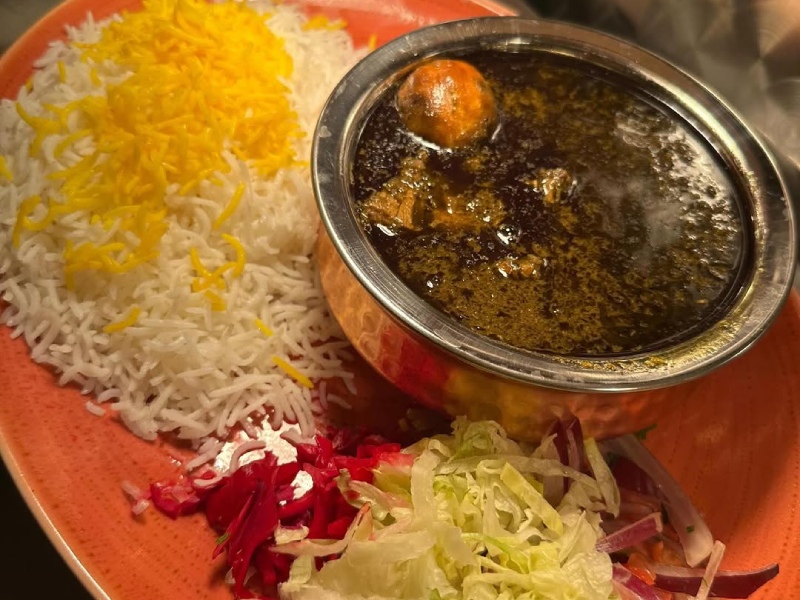 Ghormeh Sabzi Served in Bakur Grill House in Oldham 