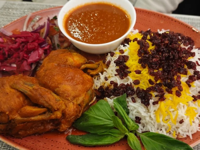 Zereshk Polo Served in Bakur Grill House in Oldham 