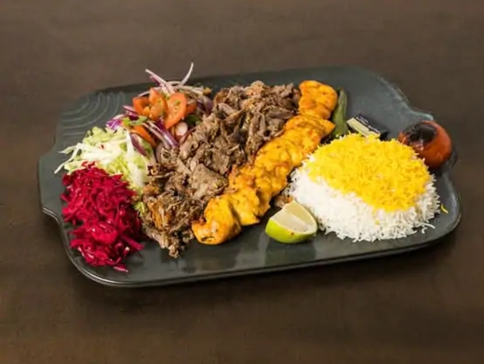 Sizzling Kebab Served in Bakur Grill House in Oldham