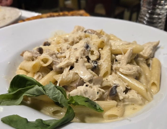 Creamy Pasta Served in Bakur Grill House in Oldham